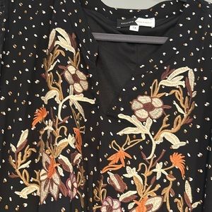 Piper & Scoot Exclusive Black Embroidered Maxi Dress Size XL (tagged 1X)